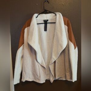 Wrangler Retro Cream & Tan Sherpa Draped Jacket